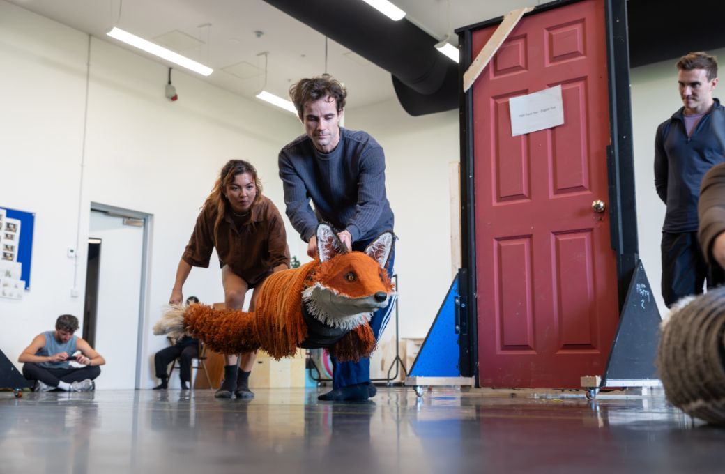 Tasha Chu, Teague Applegate and Andrii Osadchyi rehearsing <i>The Snowman</i> &copy; Johan Persson