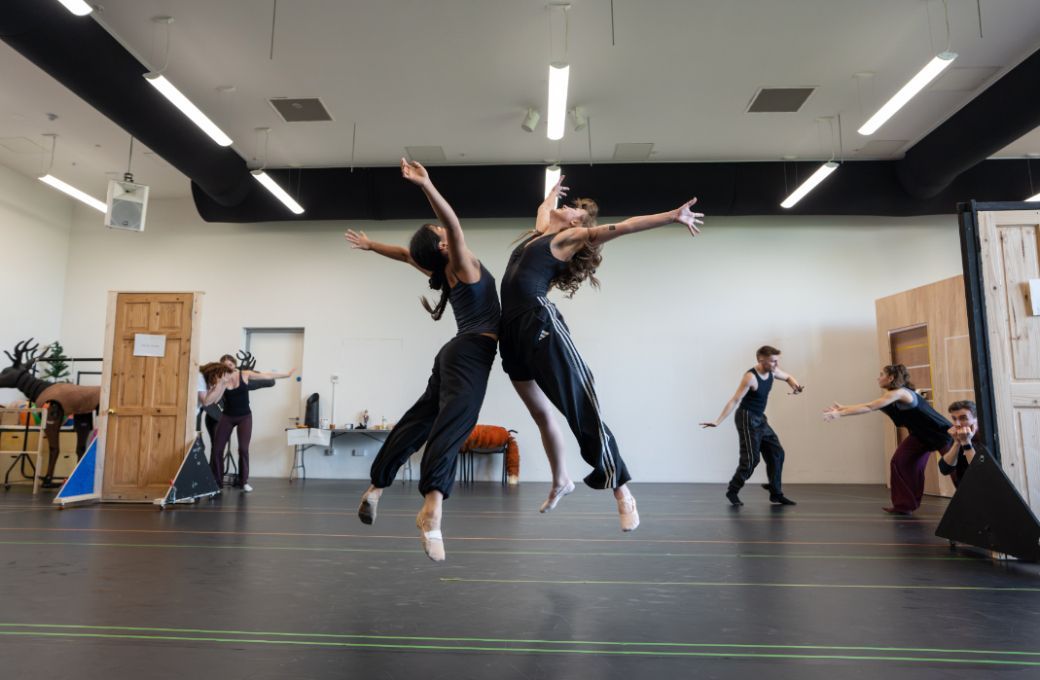 The company rehearsing <i>The Snowman</i> &copy; Johan Persson