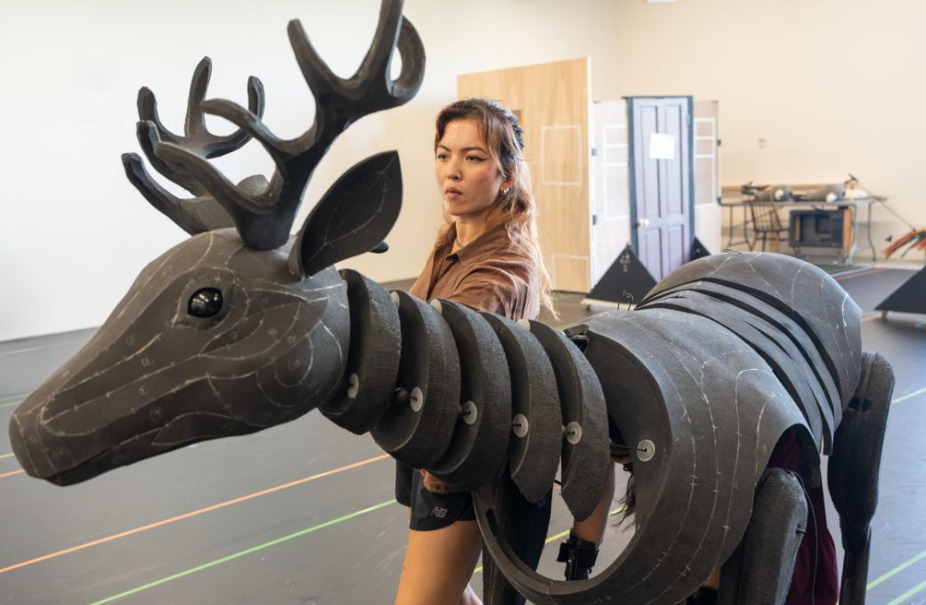 Tasha Chu rehearsing <i>The Snowman</i> &copy; Johan Persson