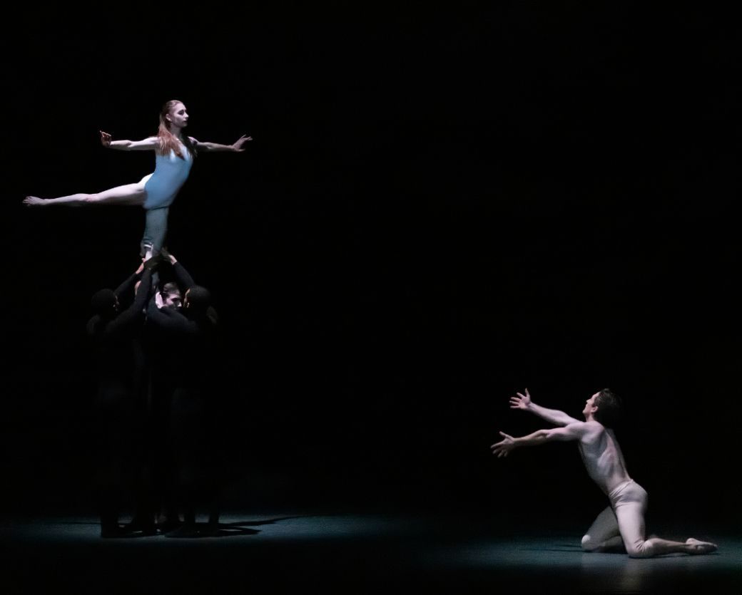 Ashley Laracey and the Company in George Balanchine&rsquo;s <i>The Unanswered Question (from Ivesiana)</i> &copy; Erin Baiano