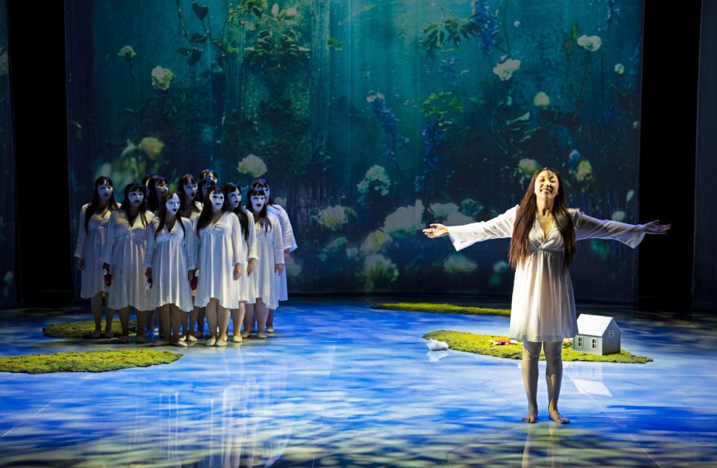 Leyla Gu (Iris) and the Chorus of Wexford Festival Opera &copy; Padraig Grant