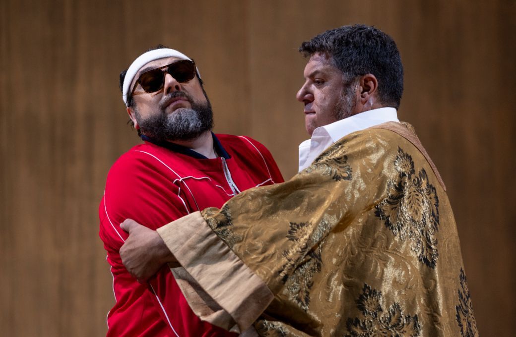 George Petean (Ford) and Luca Salsi (Falstaff) &copy; Fabrizio Sansoni | Teatro dell'Opera di Roma
