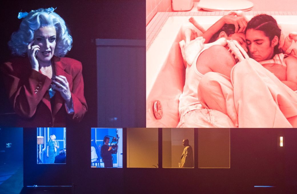 Allison Cook (Mrs X.E.), Matthew McKinney and Mariam Wallentin (Angels) &copy; Tristram Kenton