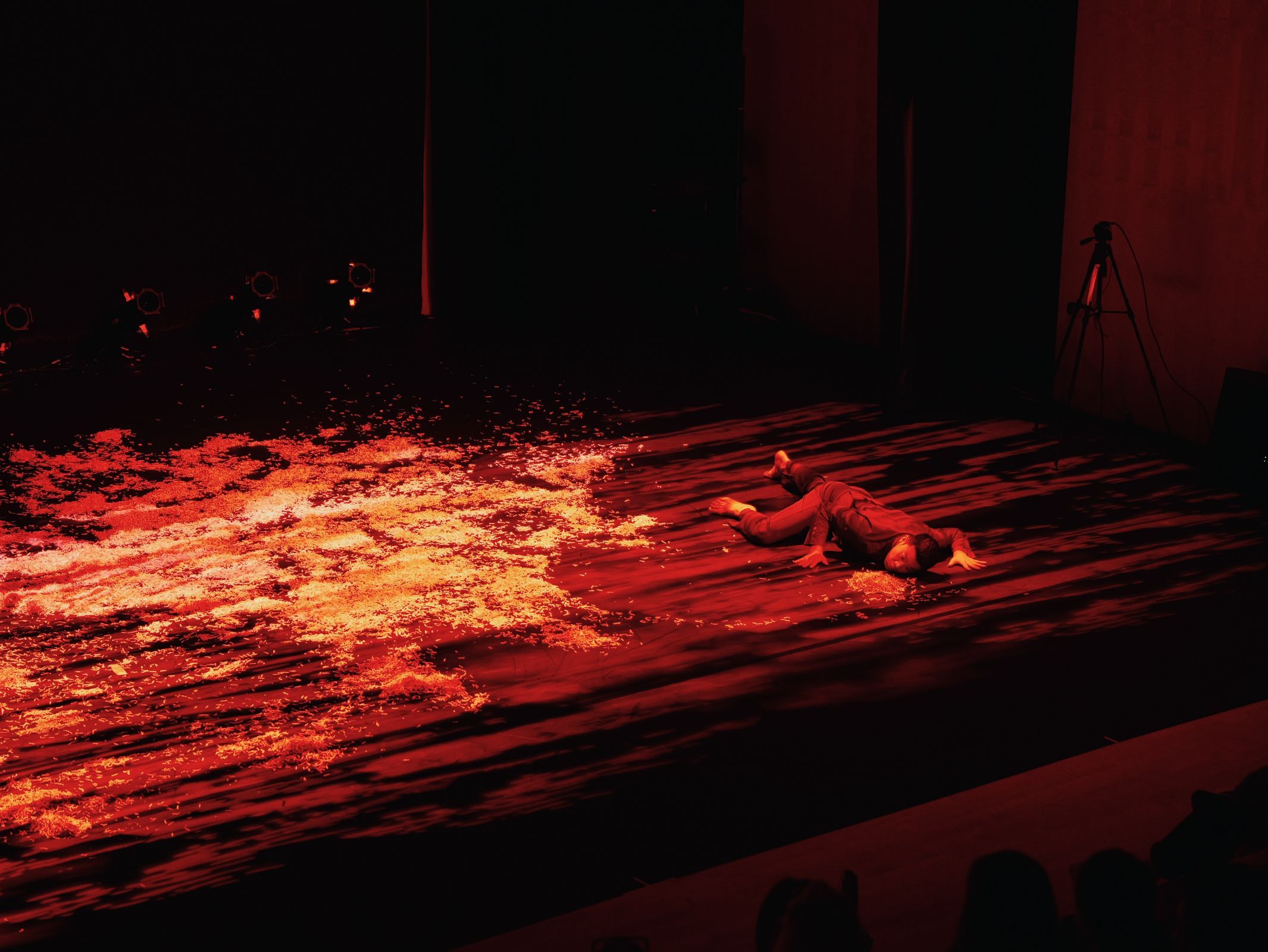 Lee Dongha in his own <i>Guernica Again</i> &copy; Courtesy of the Korean Cultural Center New York; Photo by Matte Han