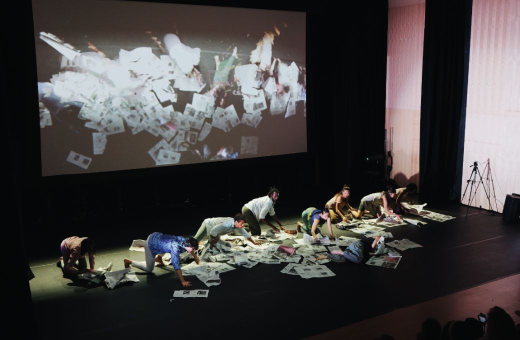 White Wave Young Soon Kim Dance Company in <i>Here NOW So Long</i> &copy; Courtesy of the Korean Cultural Center New York; Photo by Matte Han