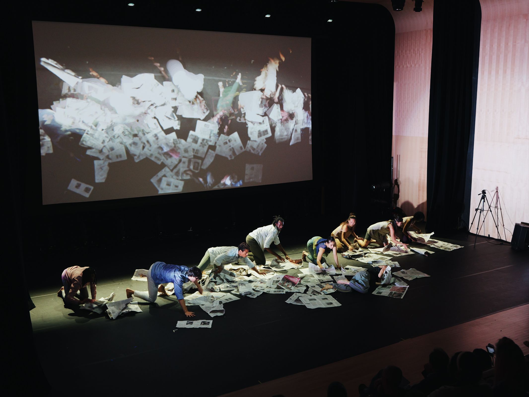 White Wave Young Soon Kim Dance Company in <i>Here NOW So Long</i> &copy; Courtesy of the Korean Cultural Center New York; Photo by Matte Han