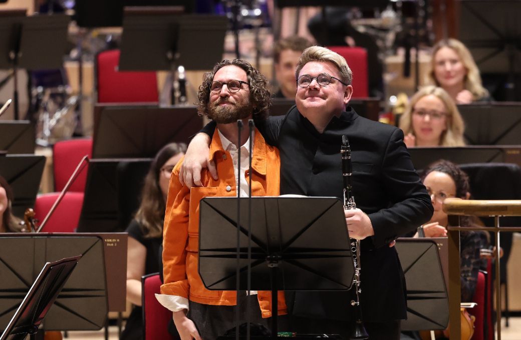 Gareth Higgins and Mark Simpson with the Royal Liverpool Philharmonic Orchestra &copy; Gareth Jones