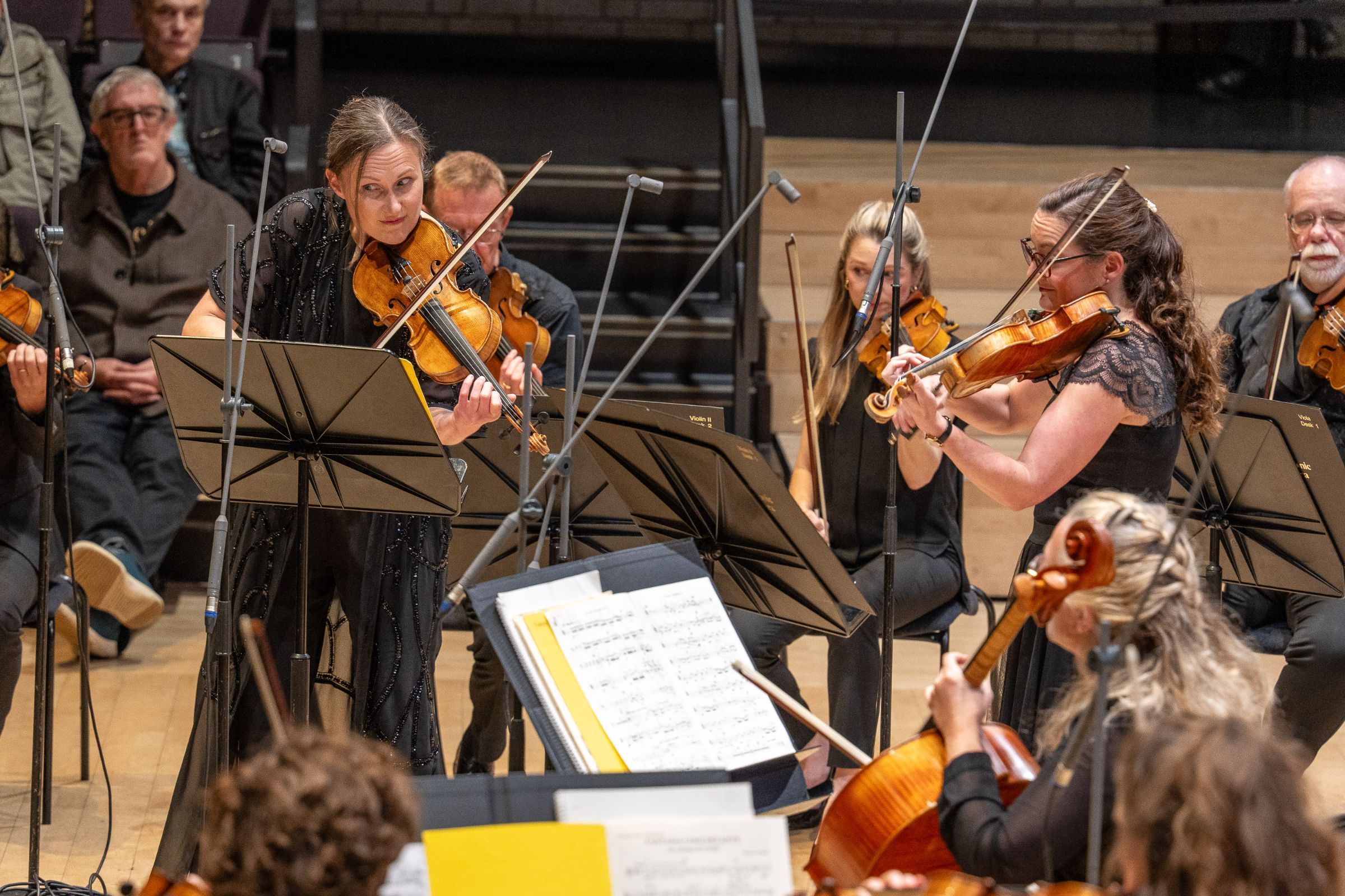 Zoë Beyers leads the strings of the BBC Philharmonic Orchestra &copy; Chris Payne