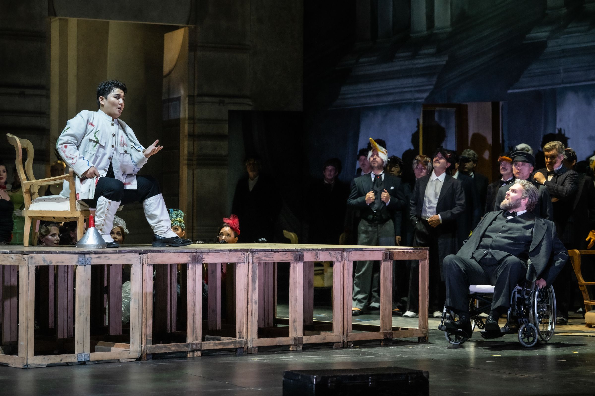 Insik Choi (Rigoletto) und Christoph Seidl (Monterone) &copy; Matthias Jung