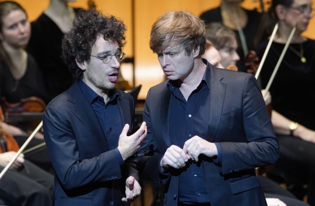 Paul Figuier (Oronte) y Andreas Wolf (Isacio) &copy; Javier del Real | Teatro Real