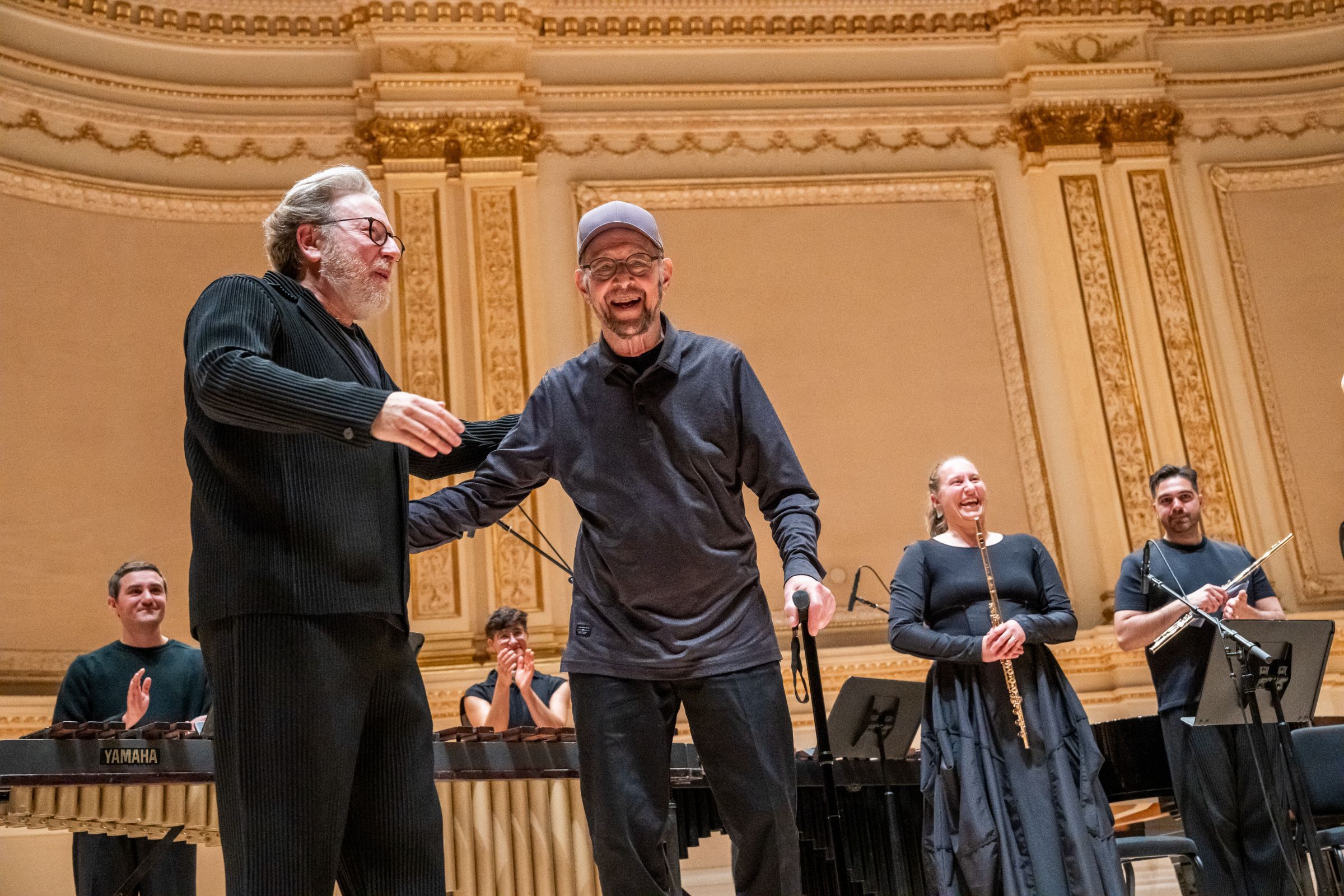 Brad Lubman and Steve Reich at Carnegie Hall © Stephanie Berger