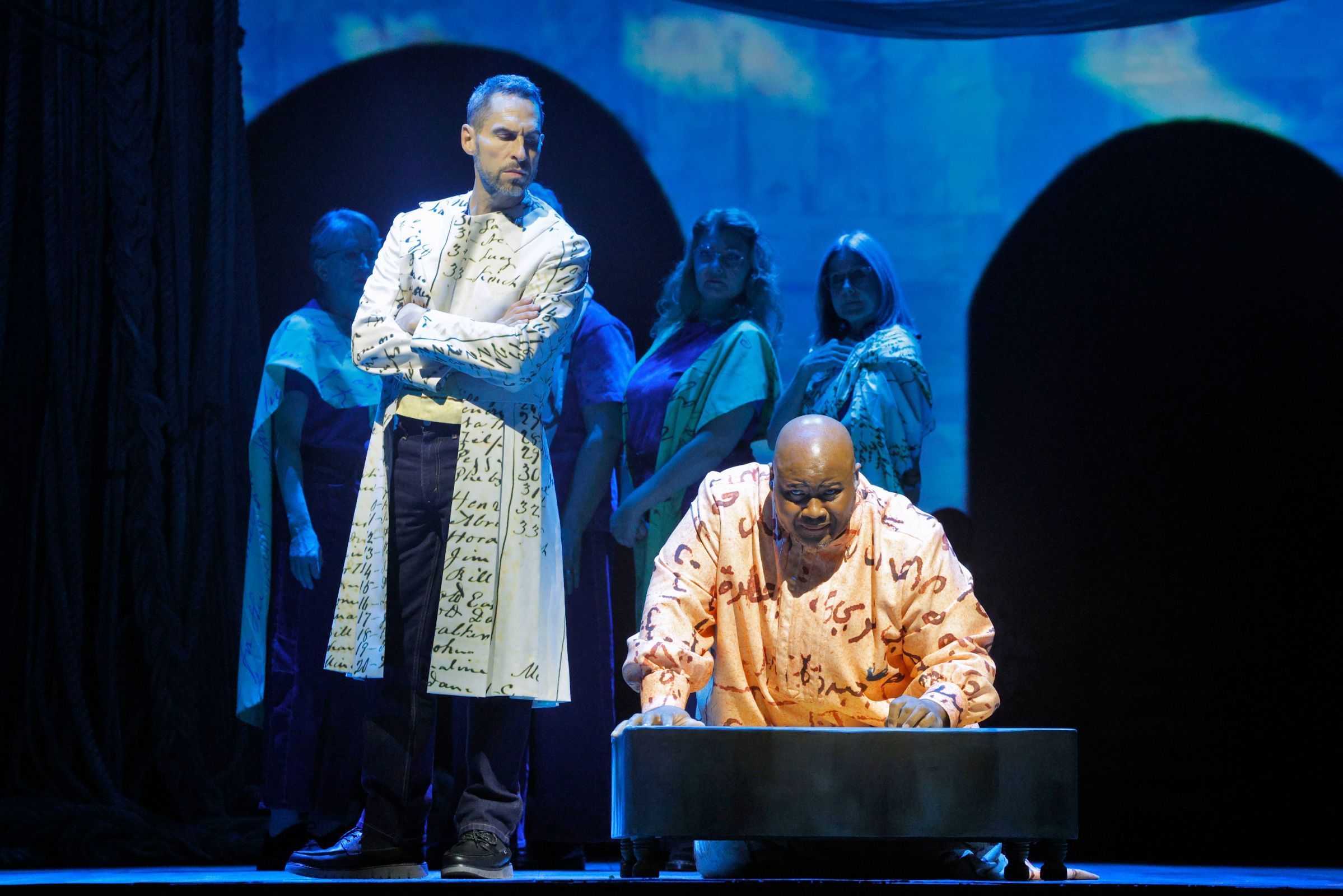 Kyle Ketelsen (Johnson) and Issachah Savage (Omar) © Cory Weaver | Lyric Opera of Chicago