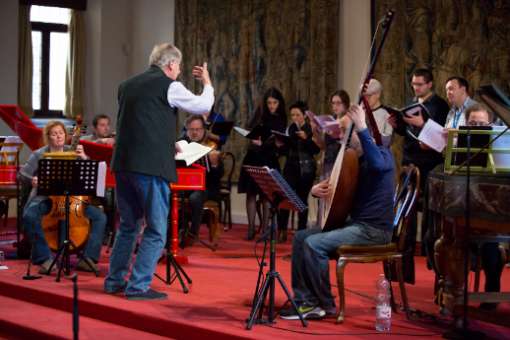 Accademia Monteverdiana rehearsals in Venice, April 2016 &copy; James Cheadle
