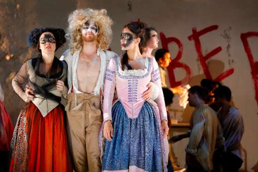 Eleanora Buratto (Donna Anna), Philippe Sly (Don Giovanni) and Isabel Leonard (Donna Elvira) &copy; Pascal Victor | Artcompress