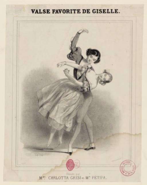 Carlotta Grisi and Marius Petipa, performing in <i>Giselle</i> &copy; Bibliothèque nationale de France | Wikicommons