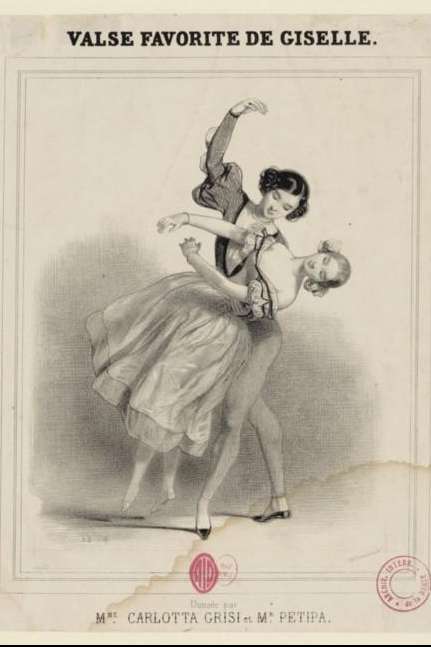 Carlotta Grisi and Marius Petipa, La Valse, Giselle © Wikicommons | Source: Bibliothèque nationale de France