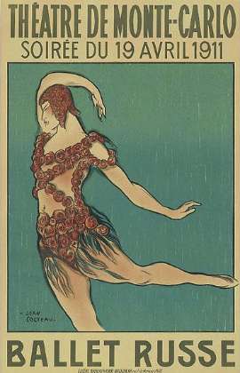 A Jean Cocteau poster for Diaghilev's Ballets Russes performances in Monte-Carlo &copy; regalorium | Wikimedia Commons