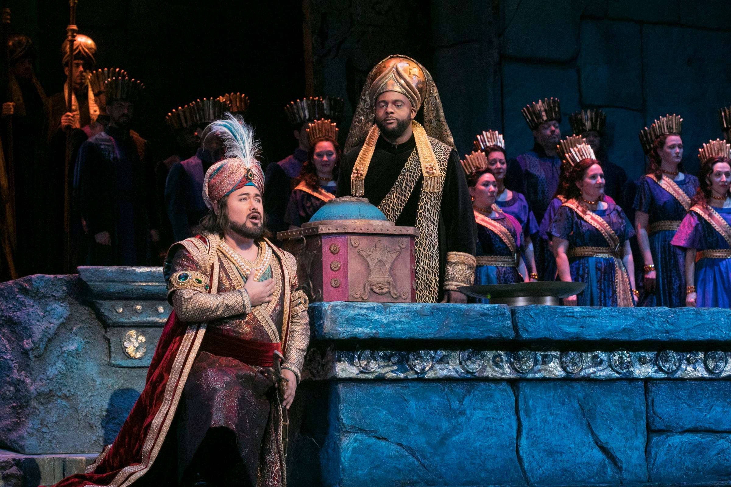 Javier Camarena (Idreno) and Ryan Speedo Green (Oroe) © Ken Howard | Metropolitan Opera