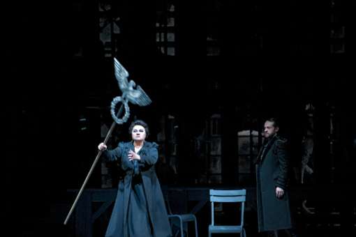 Elena Pankratova (Ortrud), Andrew Foster-Williams (Friedrich von Telramund) © Baus | La Monnaie De Munt