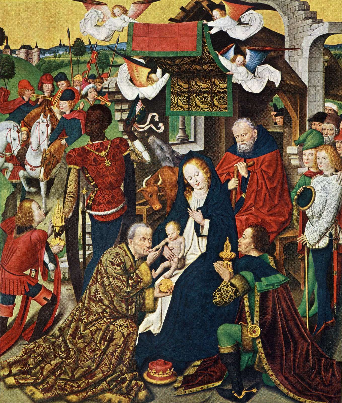 Altar triptych from the Propsteikirche in Dortmund by Derick Baegert &copy; Wikipedia - Public Domain