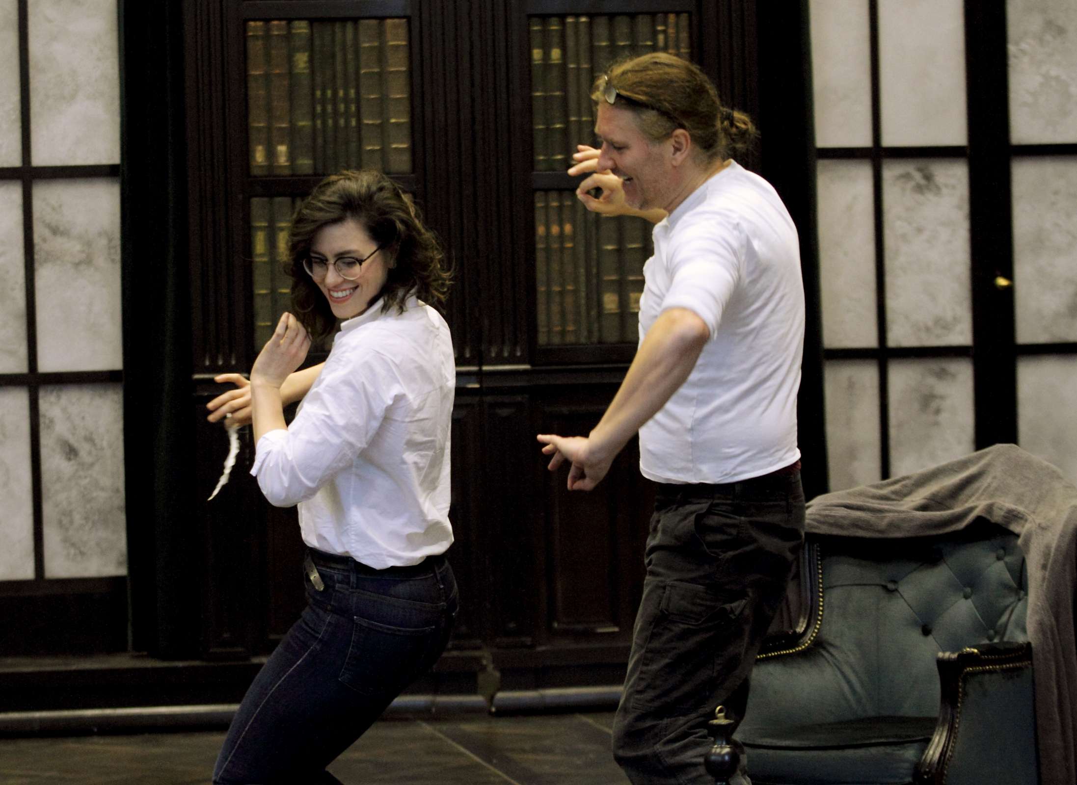 Jacquelyn Stucker and Stefan Herheim rehearsing <i>Pique Dame</i> © ROH | Catherine Ashmore