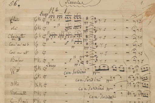 First page of the autograph score of the <i>Symphonie fantastique</i> &copy; Public domain