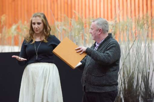 Laura Wilde and Stephen Lawless in rehearsals &copy; Julie Howden