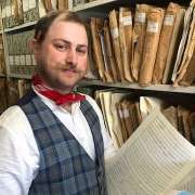 Alastair Simpson in the BSO library &copy; Claire Rawles