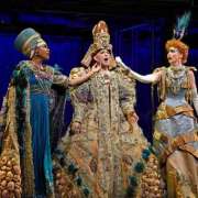 J'Nai Bridges (Nefertiti), Anthony Roth Costanzo (Akhnaten) and Dísella Lárusdóttir (Queen Tye) &copy; Karen Almond | Met Opera