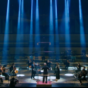 Sir Mark Elder and the LPO under the spotlights &copy; London Philharmonic Orchestra