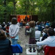 uNopia : Guilhem Fabre dans son camion-scène © Festival des Forêts