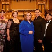 Éva Marton with the winners of the 2021 International Éva Marton Singing Competition © László Mudra