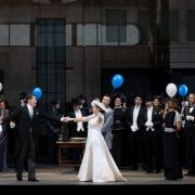 Nicola Alaimo (Figaro), Edgardo Rocha (Almaviva), Cecilia Bartoli (Rosina) and Arturo Brachetti &copy; Monika Rittershaus
