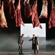 Riccardo Zanellato (Fiesco), Adriano Gramigni (Pietro) and Vladimir Stoyanov (Simon Boccanegra) &copy; Roberto Ricci