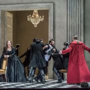 Sinéad Campbell-Wallace (Tosca), Adam Smith (Cavaradossi) and Noel Bouley (Scarpia) &copy; Genevieve Girling