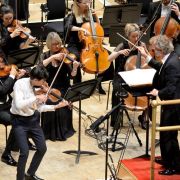 Stefan Jackiw, Thomas Søndergård and the RSNO &copy; Jessica Cowley