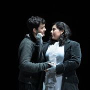 Bekhzod Davronov (Rodolfo) and Gabriella Reyes (Mimì) &copy; Glyndebourne Productions Ltd | Photo: Bill Cooper