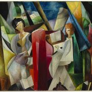 Kyiv-based artist Aleksandra Ekster’s The Music Lesson, c.1925 &copy; Public Domain | National Gallery of Australia