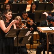 Anna Lapkovskaja, Sir Simon Rattle and the London Symphony Orchestra &copy; LSO | Mark Allan