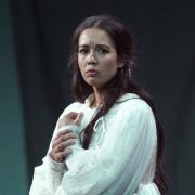 Nadine Sierra (Amina) y Xabier Anduaga (Elvino) &copy; Javier del Real | Teatro Real
