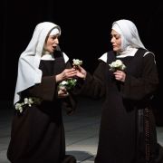 Sabine Devieilhe (Sœur Constance) and Ailyn Pérez (Blanche) &copy; Marty Sohl | Met Opera