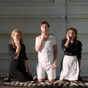 Lauren Fagan (Countess), Emily Fons (Cherubino) and Andrea Carroll (Susanna) &copy; Michael Cooper