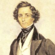Felix Mendelssohn, acuarela de James Warren Childe (1830) &copy; Public domain