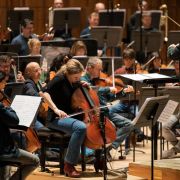 Kristine Blaumane, Andrey Boreyko and the LPO in rehearsal &copy; London Philharmonic Orchestra