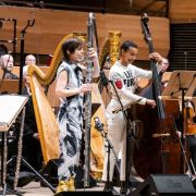 Claire Chase and esperanza spalding perform Felipe Lara's Double Concerto &copy; Chris Lee