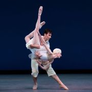 Roman Mejia and Ashley Laracey in Alexei Ratmansky's Namouna, A Grand Divertissement &copy; Erin Baiano