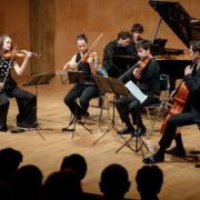 Liya Petrova, Charlotte Juillard, Grégoire Vecchioni, Aurélien Pascal et Alexandre Kantorow © Lewis Joly