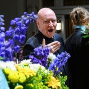 Christoph Eschenbach amid floral tributes &copy; Pražské Jaro | Prague Spring Festival 2023 | Petra Hajská