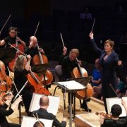 Anja Bihlmaier conducts the BBC Philharmonic &copy; The Hallé | Alex Burns