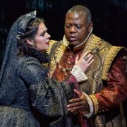Amanda Woodbury (Catherine of Aragon) and Alfred Walker (Henry VIII) &copy; Stephanie Berger
